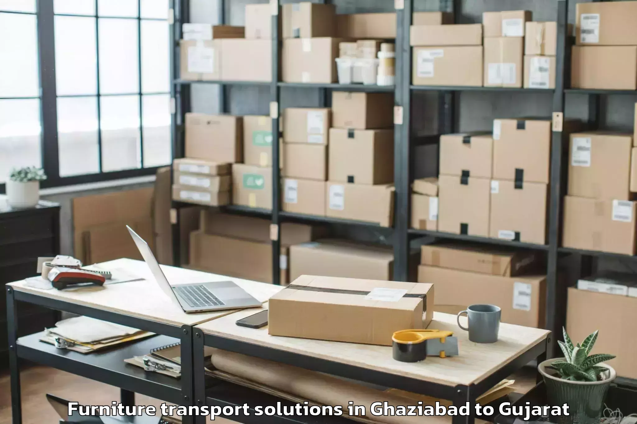 Easy Ghaziabad to Vanthali Furniture Transport Solutions Booking